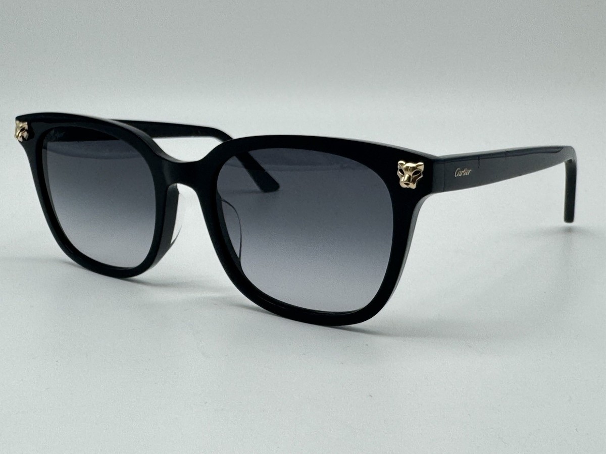 Cartier ブラック サングラス カルティエ Cartier サングラス UVカット ウェリントン CT0013SA-001