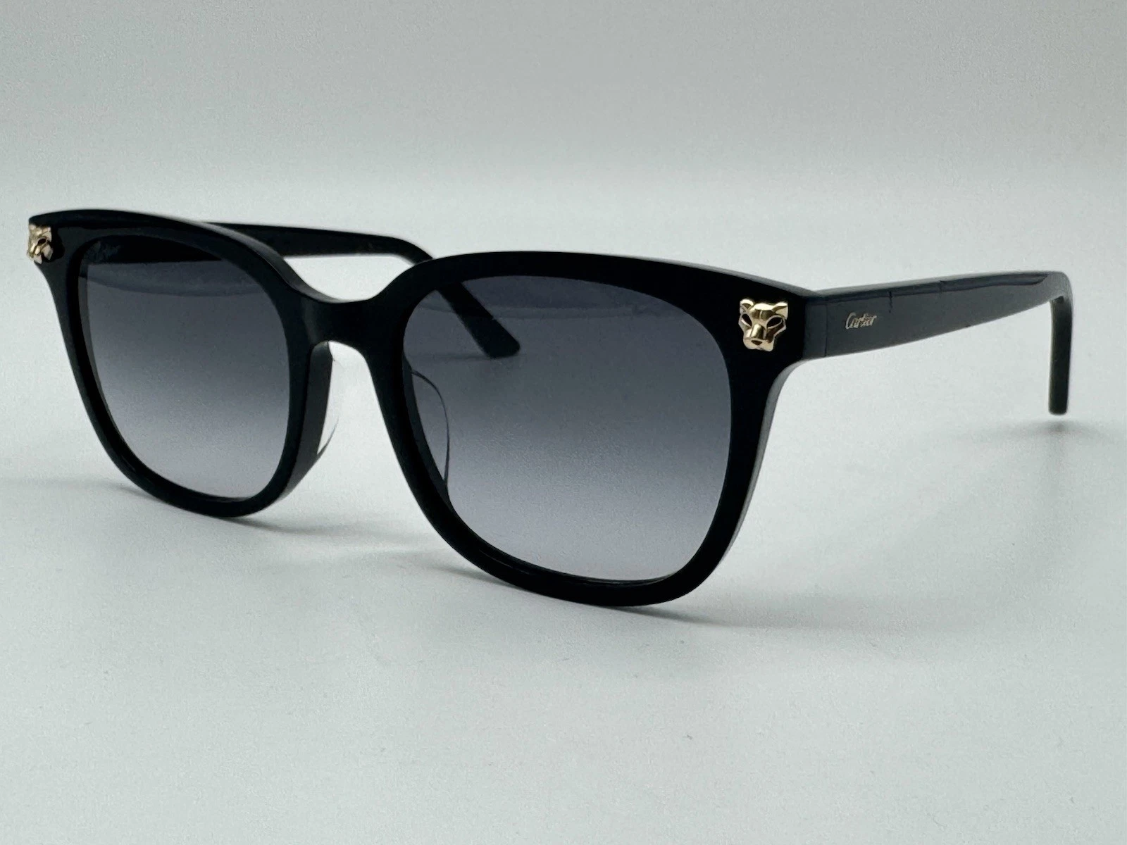 Cartier — PANTHERE DE CARTIER BLACK ACETATE SQUARE SUNGLASSES CT0143SA 100% GENUINE ~$1050