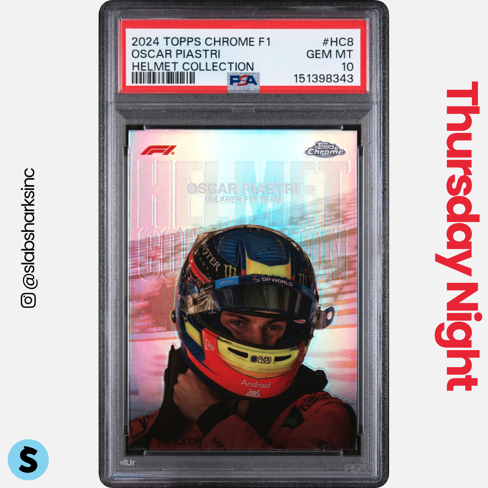 2024 Chrome Formula 1 Oscar Piastri #HC-8 Helmet Collection