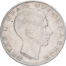 [#1202242] Yugoslavia, Petar II, 50 Dinara, 1938, Silver, EF, KM:24