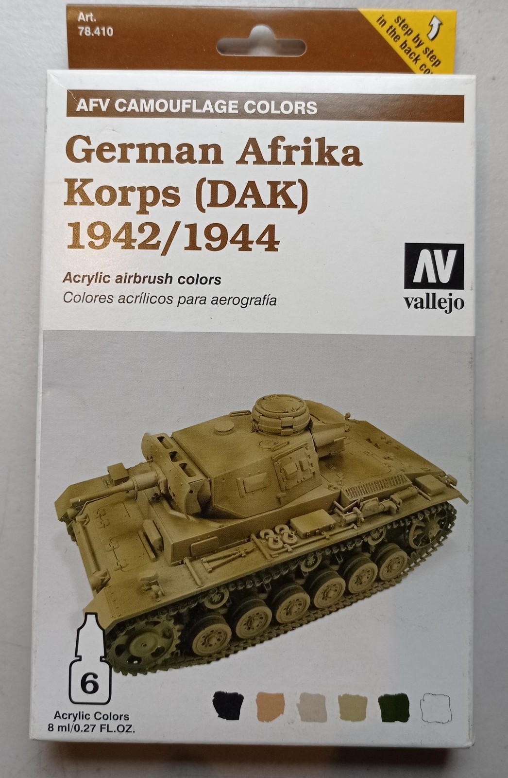 AIRBRUSH PAINTS - VALLEJO AFV CAMOUFLAGE - GERMAN AFRIKA KORP 1941/1942 - 78.410