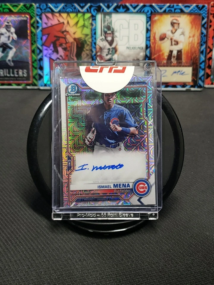 2021 Bowman Chrome Ismael Mena Prospect Mega Box Mojo Autograph Auto #BCMA-IM - Image 2 of 3