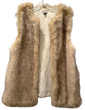 Universal Thread Vest Faux Fur Side Slit Pockets One Size Fits Most OSFM