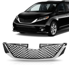 Front Upper Honeycomb Chrome Bumper Grille Assembly For 2011-2017 Toyota Sienna Front Upper Honeycomb Chrome Bumper Grille Assembly For 2011-2017 Toyota Sienna