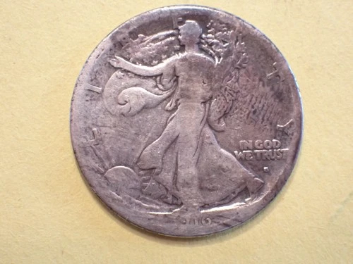 1916 S Walking Liberty Silver Half Dollar Good/VG Cond WL 25 002