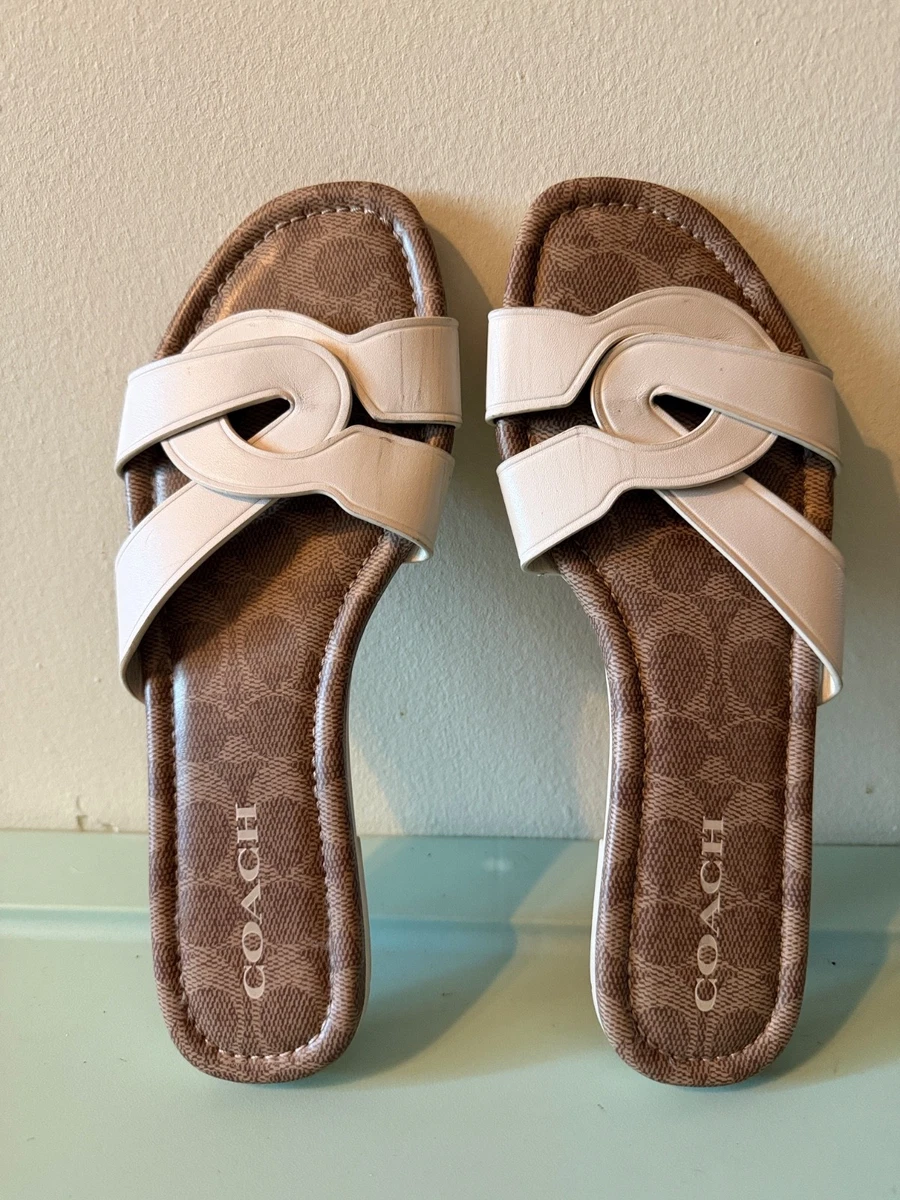 Coach Slide Low (1-1.9 in) Heel Height Sandals for Women for sale