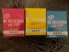 3 NIB DKNY Be Delicious Ice Pop BERRY BLISS, VERY CHERRY  CITRUS SPLASH 50ml 