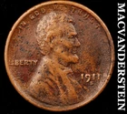 1911-S Lincoln Wheat Cent - Scarce  Semi-key  Better Date  No Reserve  #K2405