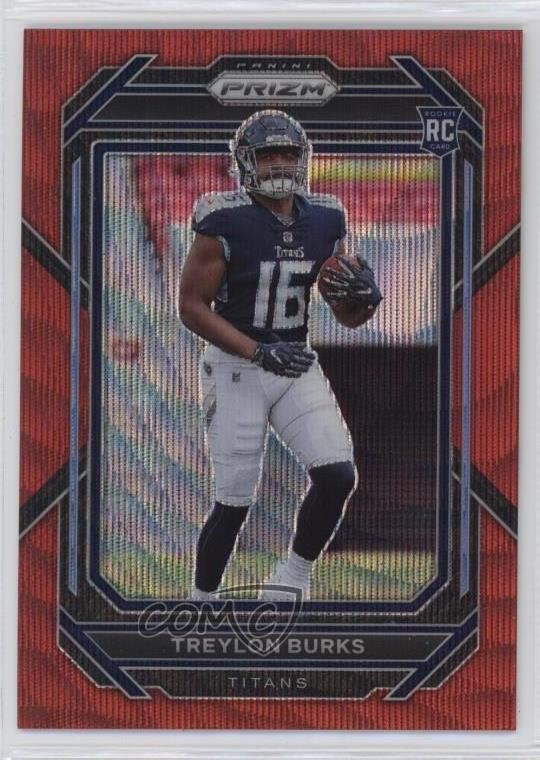 2022 Panini Prizm Rookies Red Wave Prizm 144/149 Treylon Burks #313 zx2