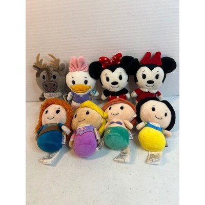 Hallmark Itty Bittys Disney Plush Lot 8 Ariel Rapunzel Merida Minnie Daisy Sven