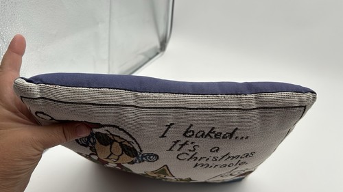 Vtg. Maxine Shoebox Hallmark  Pillow “I baked… It’s a Christmas miracle” 12x12” - Picture 4 of 6