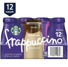 Frappuccino Mocha Iced Coffee Drink 9.5 fl oz 12 Pack Bottles
