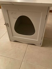 Wooden Indoor Dog House with Front Door and Opening Used