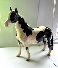 Beswick England Black & White Horse Ceramic Ornament Figurine, Unmounted