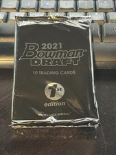 1 - 2021 BOWMAN DRAFT 1st EDITION UNOPENED SEALED ONLINE EXCLUSIVE 10 Card Pack