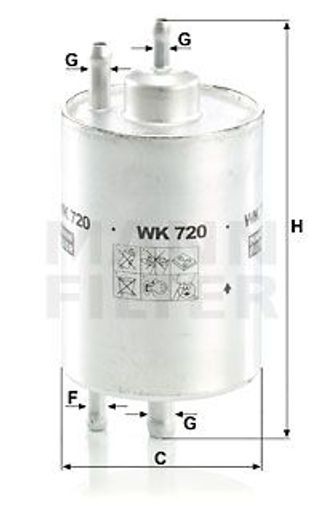 MANN-FILTER, WK 720 Fuel Filter | For Passenger Cars, Fuel System Protection, Injector Protection, Clean Fuel Supply, True OE Engineering - Image 17