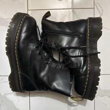 Dr. Martens Mens Black Leather Platform Ankle...