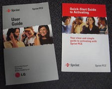 Sprint PCS Phone - Model TP5250 by LG - User Guide and Quick Start Guide Only