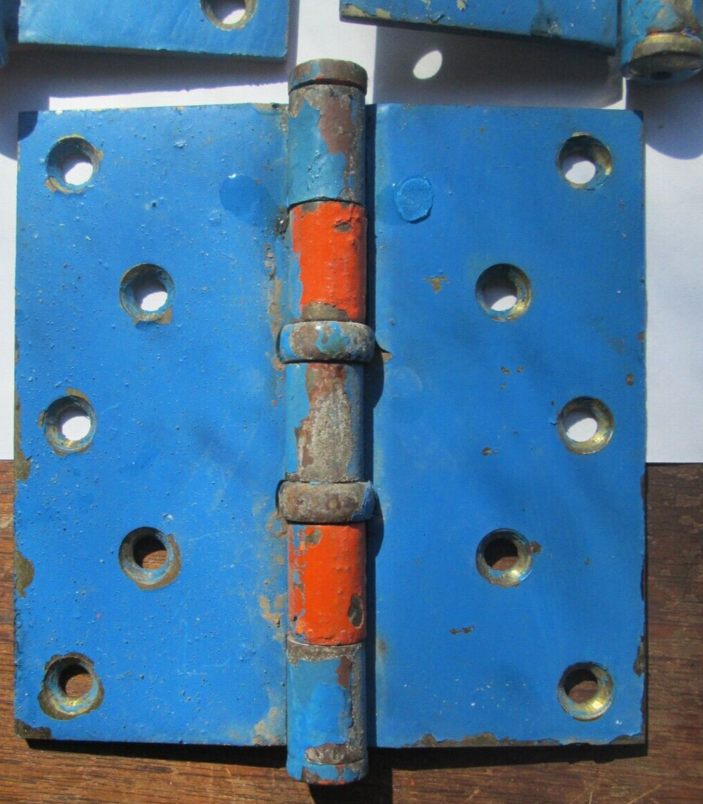 LOT OF 3 Architectural Salvage Brass BARN Door Hinges Vintage 5 Inch