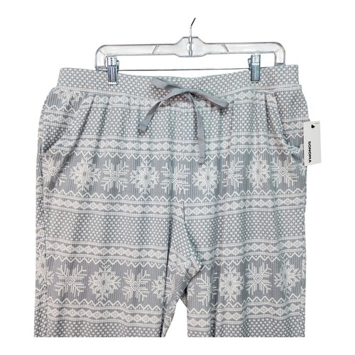 NWT SONOMA Sleepwear Pants Women's Size XLARGE Drawstring Winter Fair Isle NEW - Picture 3 of 10