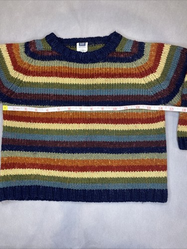 Vintage Gap 3T Wool Blend Striped Sweater - Picture 3 of 5
