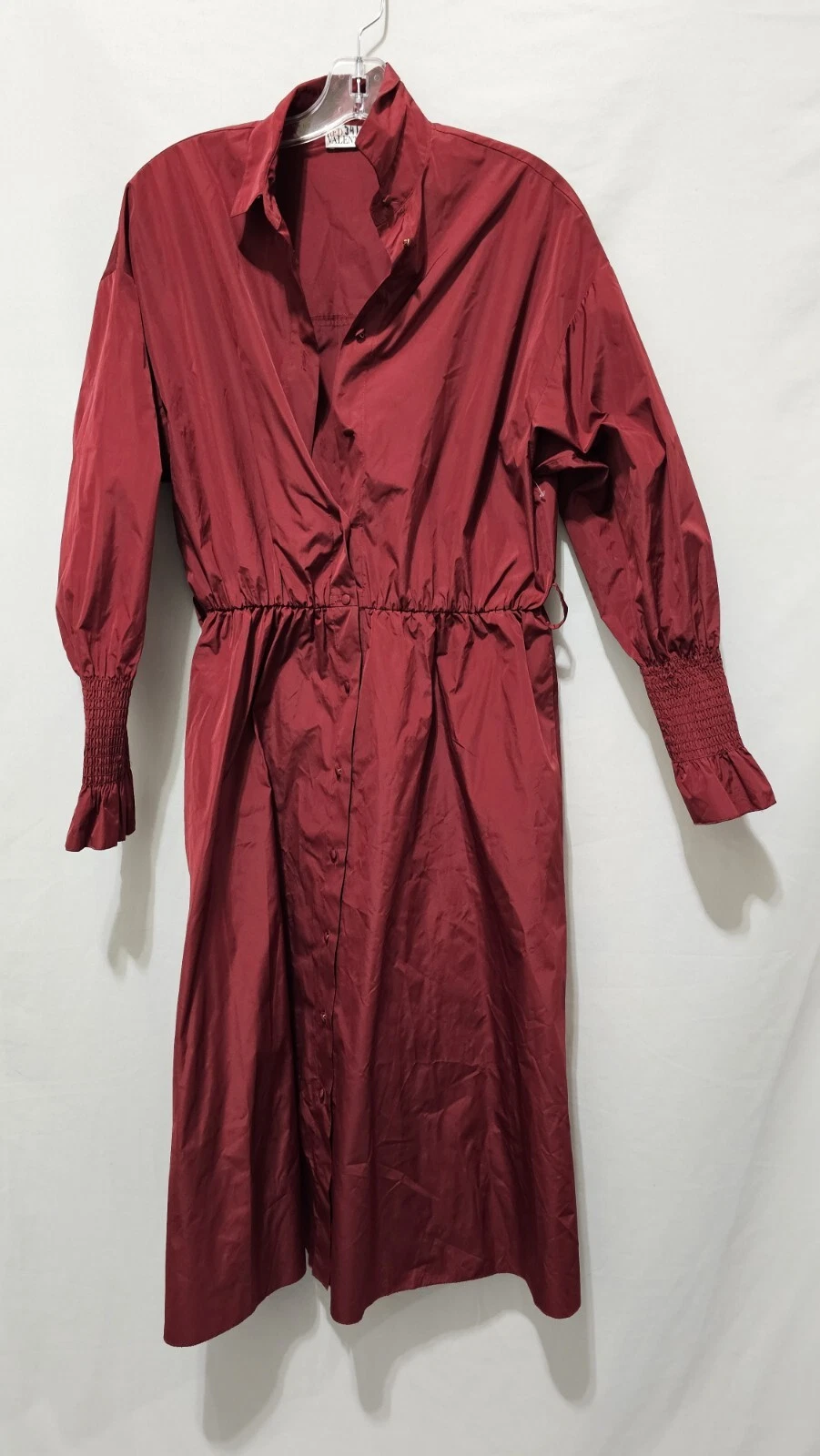 CAMICIA DONNA ROSSA VALENTINO TAGLIA 38IT 2US ABITO IN TAFFETA $975