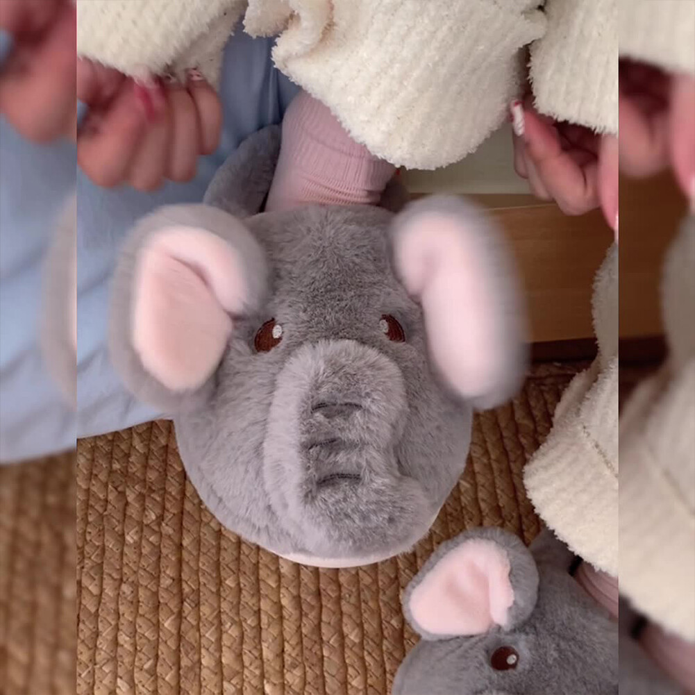 APL Pantofole Elefante Peluche Punta Chiusa Carine Comode per Camera da Letto Interno
