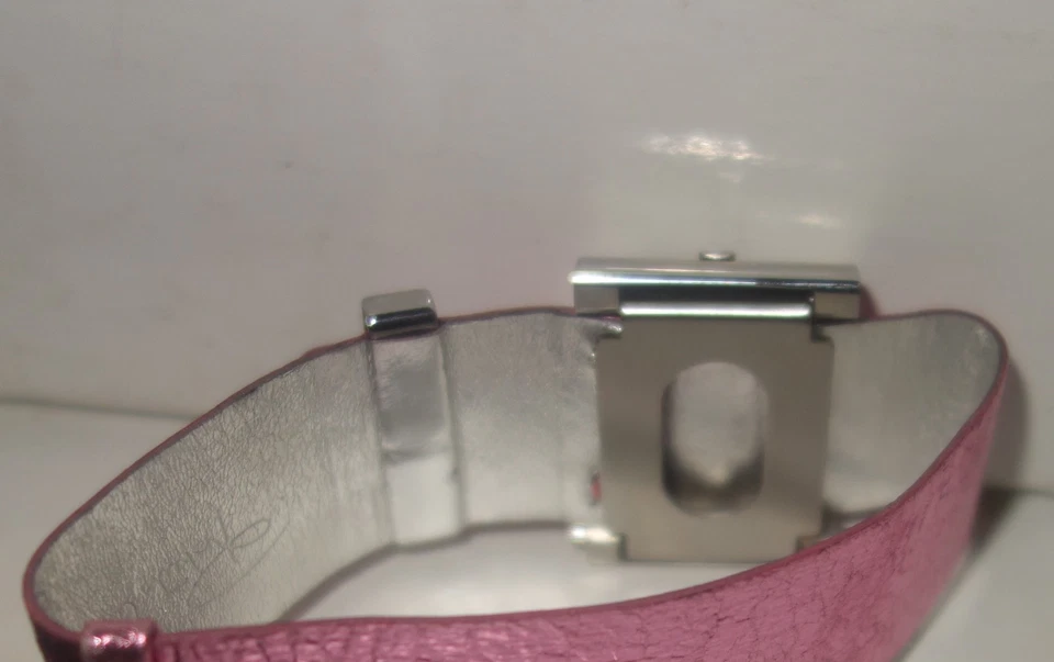 RELOJ ROBERTO CAVALLI 'MOLLA' CUERO ROSA INTENSO nuevo $335 Foto 4 de 4