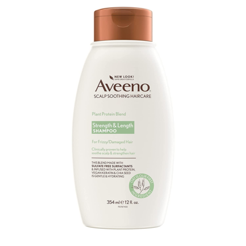Aveeno Plant Protein Blend Shampoo for Strong Healthy-Looking Hair, 12 Fl Oz - Picture 1 of 7