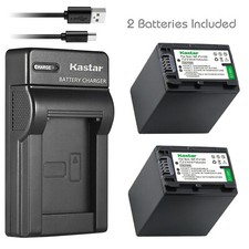 Kastar 2Pcs Rechargeable Battery Charger for Sony NP-FV100 NP-FV100A V-Series