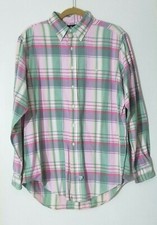 RALPH LAUREN 100 Cotton Men's Plaid Dress Shirt , Size L