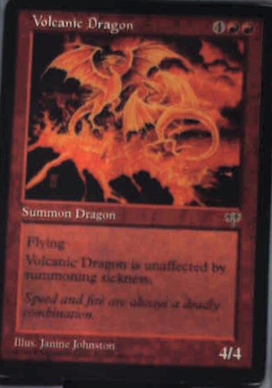 Volcanic Dragon - Mirage: #201, Magic: The Gathering Lp R97