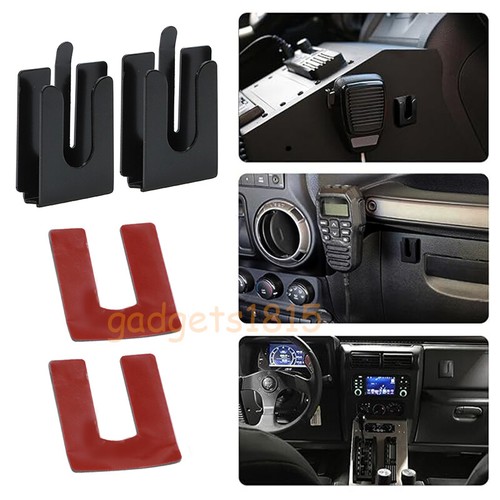 4 szt. Wieszak na mikrofon Metalowy uchwyt z samoprzylepnym tyłem do mikrofonu Motorola / Yaesu / Icom / Kenwood - Zdjęcie 3 z 12