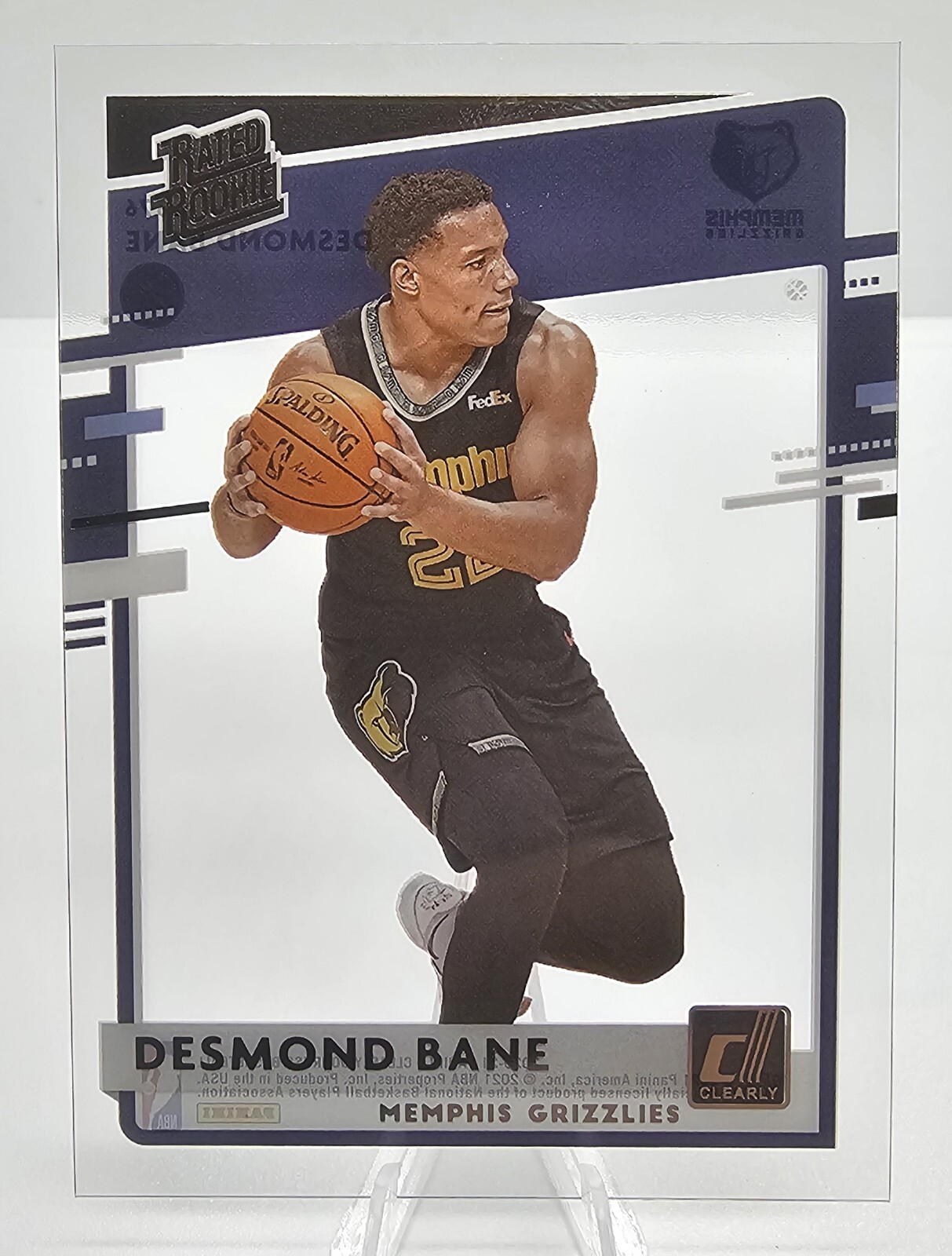 2020-2021 Desmond Bane Clearly Donruss Rated Rookie Card #76 Grizzlies