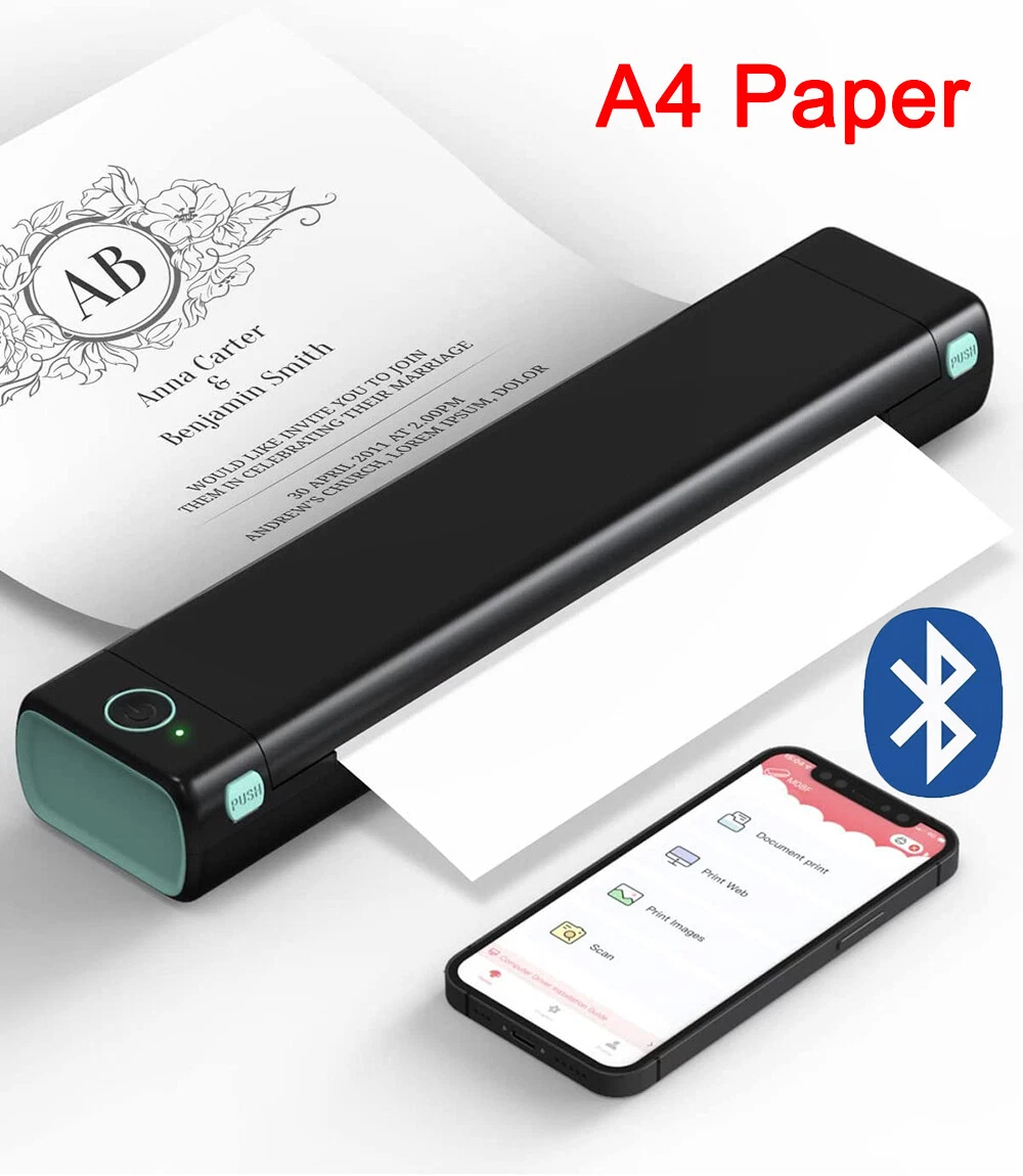 Portable Wireless A4 Bluetooth Thermal Printer for Travel Phomemo