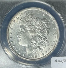 1897 MORGAN SILVER DOLLAR~ANACS AU 55 VAM 6A TOP 100 ~NICE LOOKING COIN~