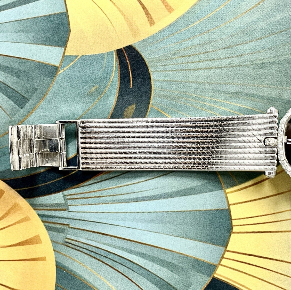Van Cleef & Arpels Vintage 18k White Gold Tiger's Eye Diamond