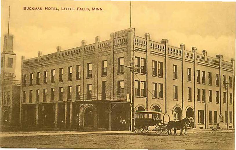 Postcard Buckman Hotel, Little Falls, Minnesota eBay