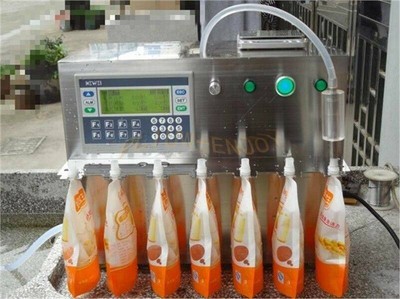Semi-Automatic Small Quantitative Liquid Filling Machine, Soya-Bean Milk Juic #D