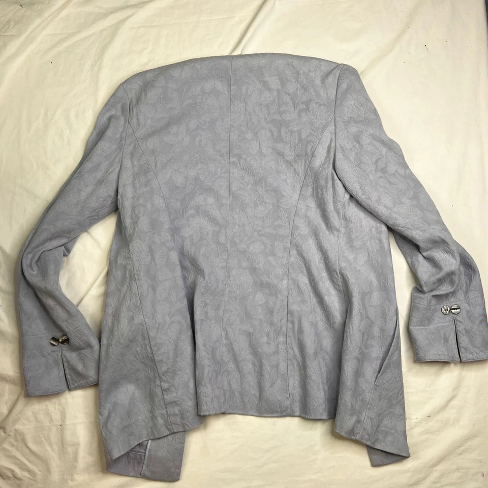 Chaqueta Blazer J. Jill Claro Tono Azul Cuello Claro XS Algodón Lino A040724 Foto 2 de 4