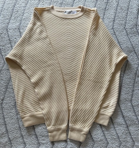 St. Croix Strick Damen Pullover gelb Gr. Small Dolmanärmel Oversize Baumwolle - Bild 12 von 14