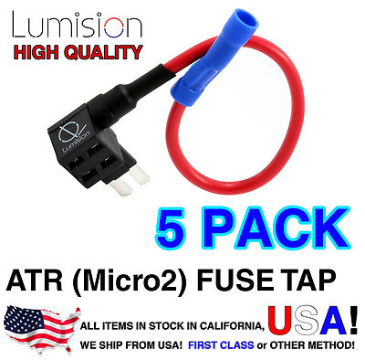5 Pack Micro2 ATR APT Add-A-Circuit Lumision Fuse Tap Lot Dash Cam Radar Install