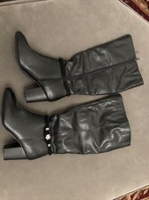 Karen Scott KS Galee Black Knee High Riding Boots Women Size 10W Used