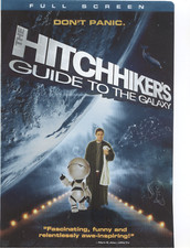 No Disc No Case ORIGINAL COVER ART Hitchhiker's Guide To Galaxy 2005 DVD Cover