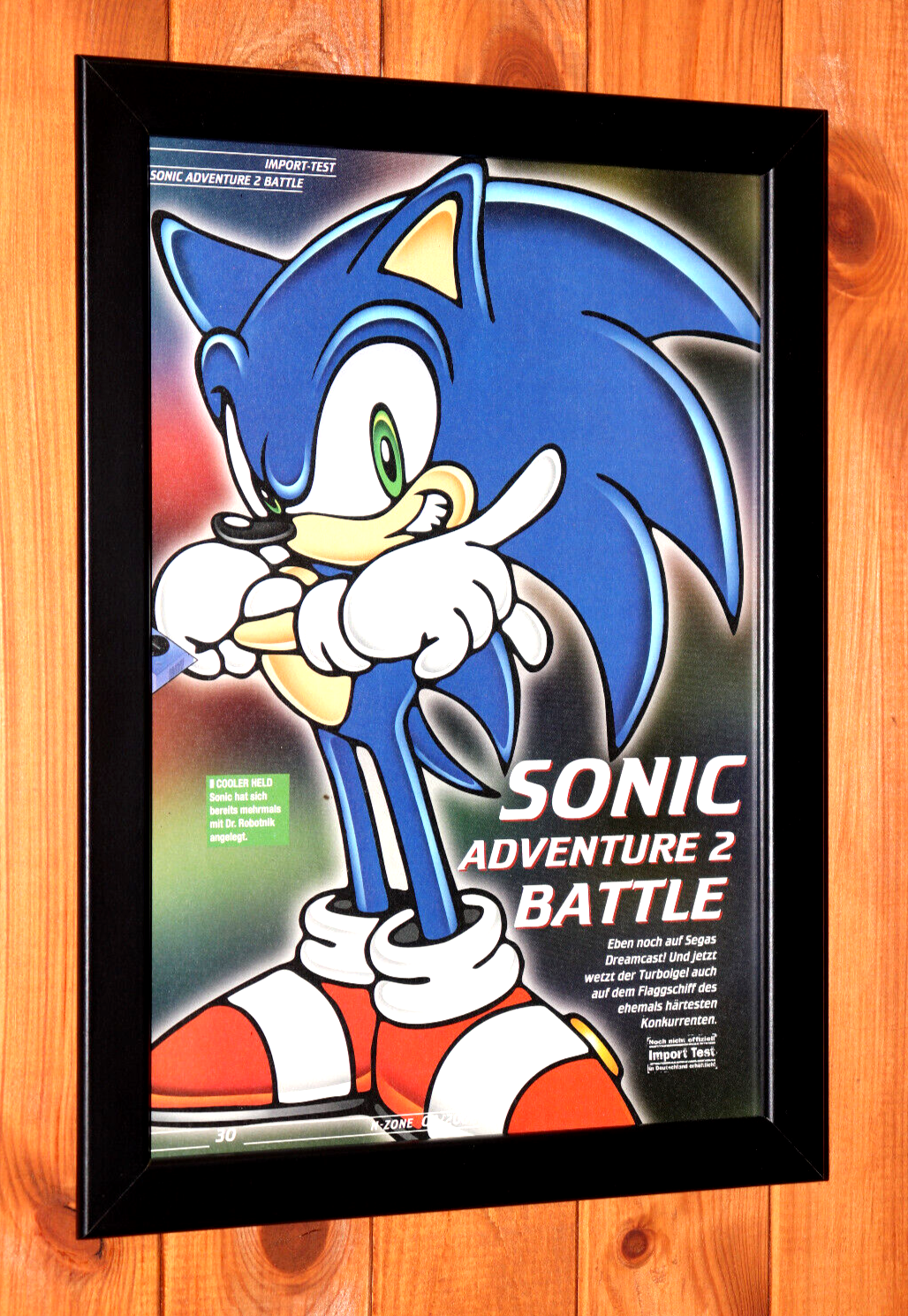 2002 Official Sonic Adventure 2 Battle Gamecube Nintendo Power Poster  Authentic