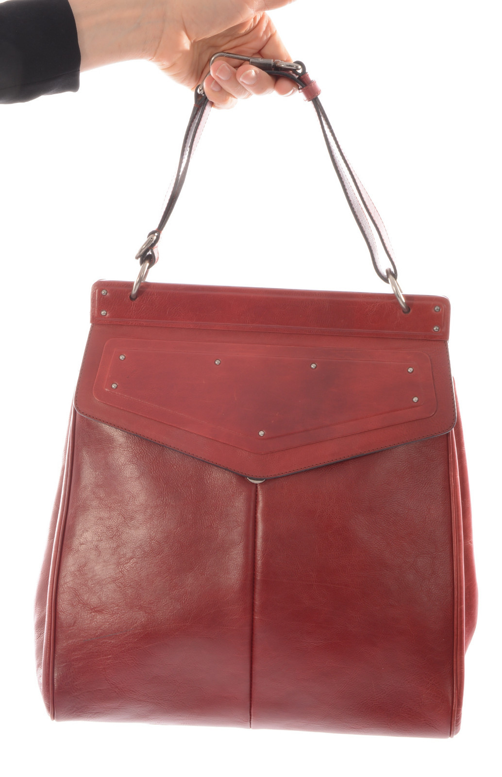 BORSA YVES SAINT LAURENT YSL PELLE ROSSA TOP!