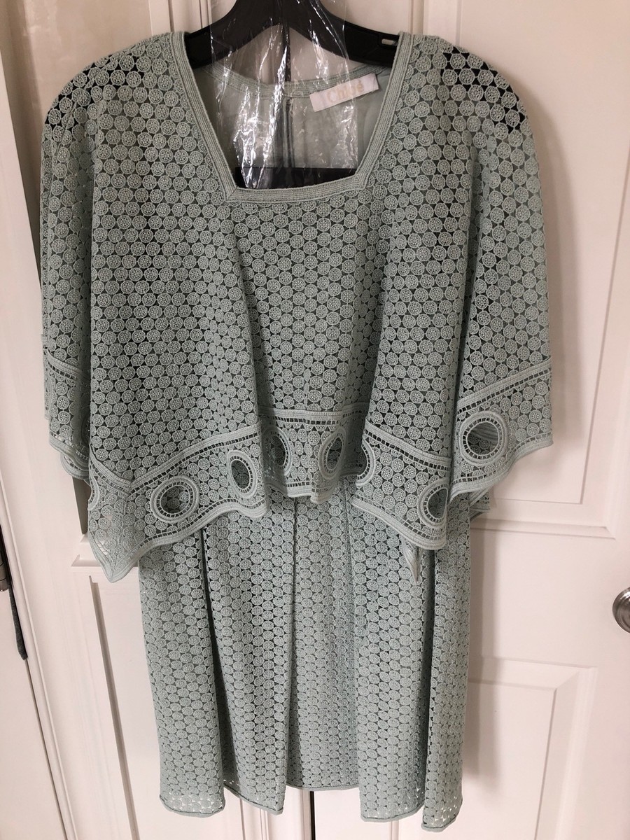 Chloe Mint Green Runway Eyelet Dress 36 | eBay