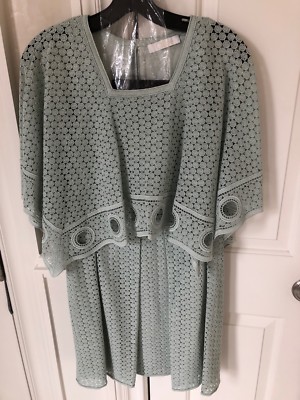 Chloe Mint Green Runway Eyelet Dress 36 | eBay