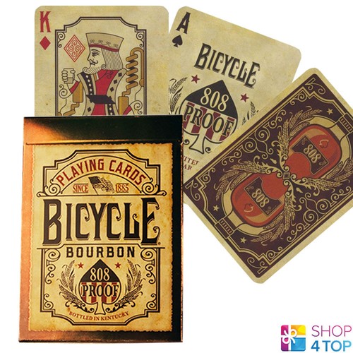 BICYCLE BOURBON 808 PROOF PLAYING CARDS DECK KENTUCKY WHISKEY MADE IN