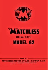 Matchless 250 G2 Lightweight  Instruction Manual Profesionally Reprinted  Book